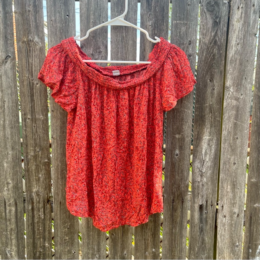 Old Navy Floral Off The Shoulder Top